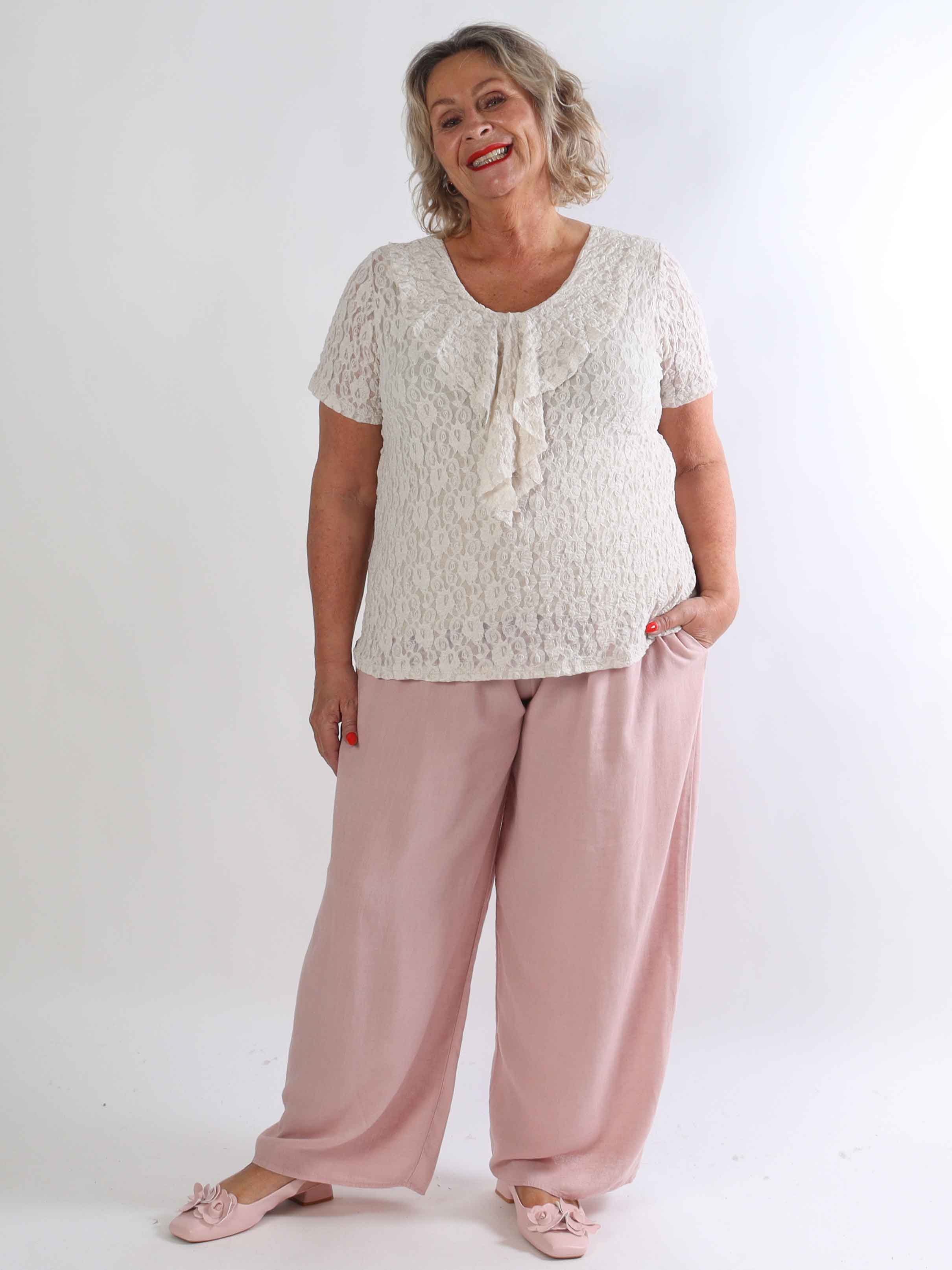 Clara - Vida byxor i viskos och linne